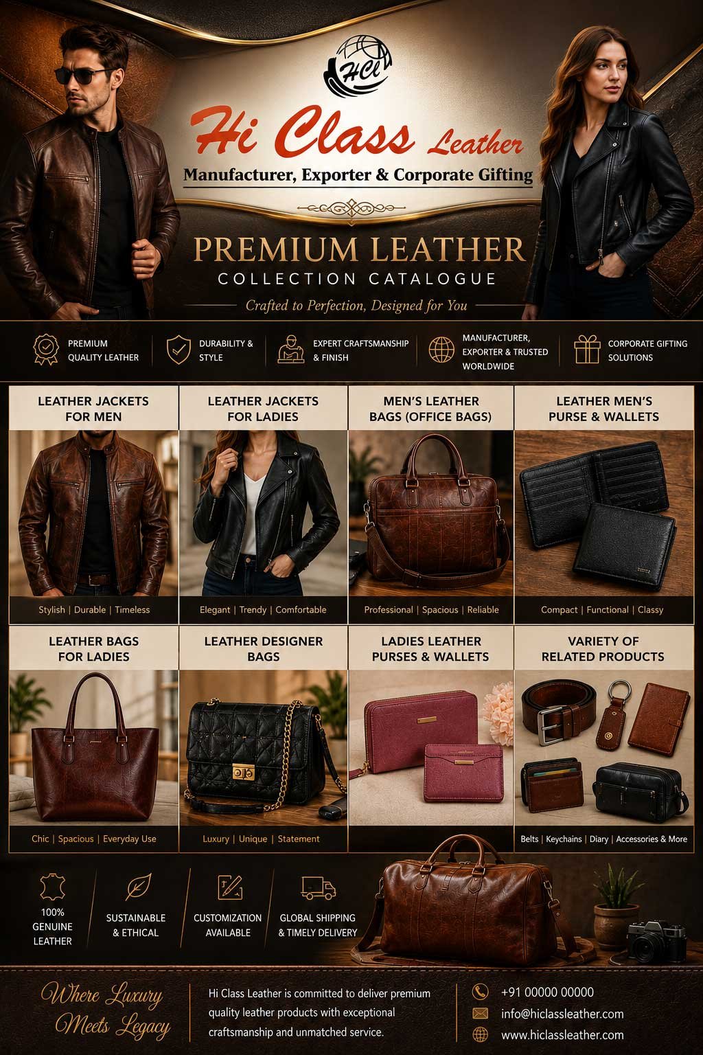 hi class leather